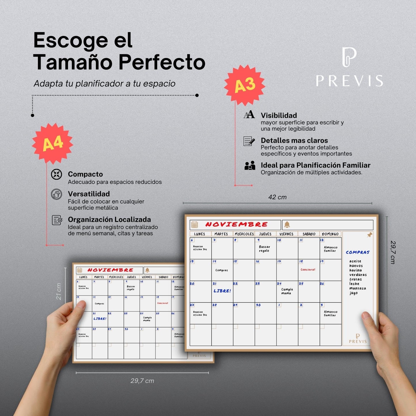 Calendario magnรฉtico โ Organiza tu semana en la nevera