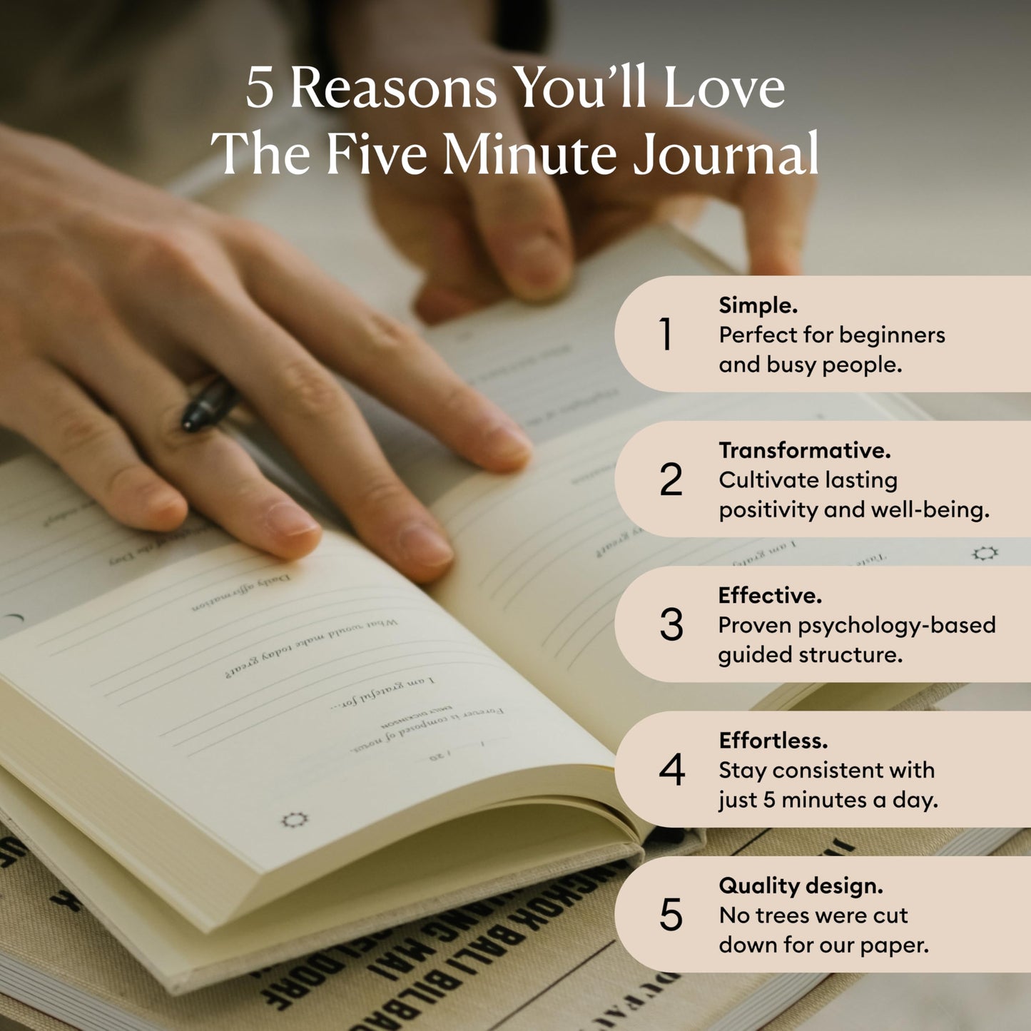 Five Minute Journal – Gratitud en 5 minutos diarios