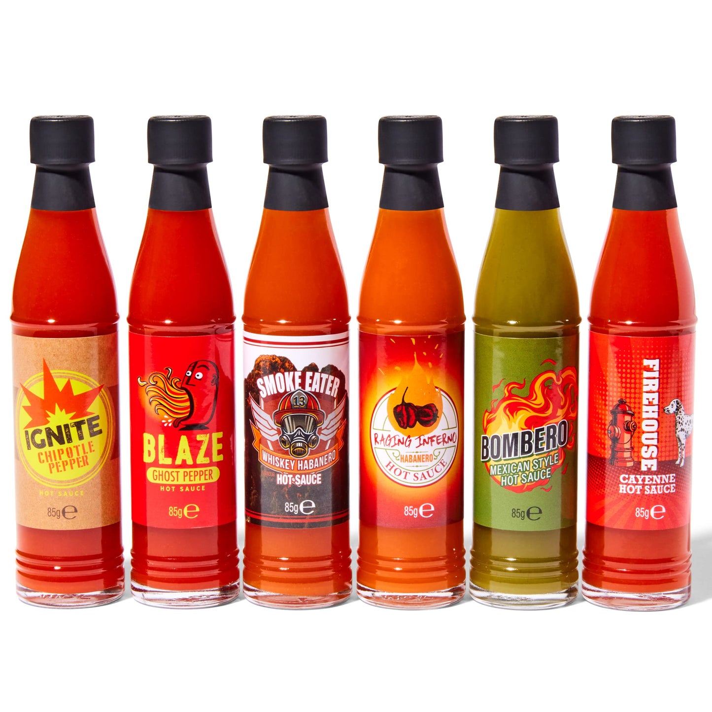 Pack de salsas picantes – 6 fuegos del infierno en miniatura