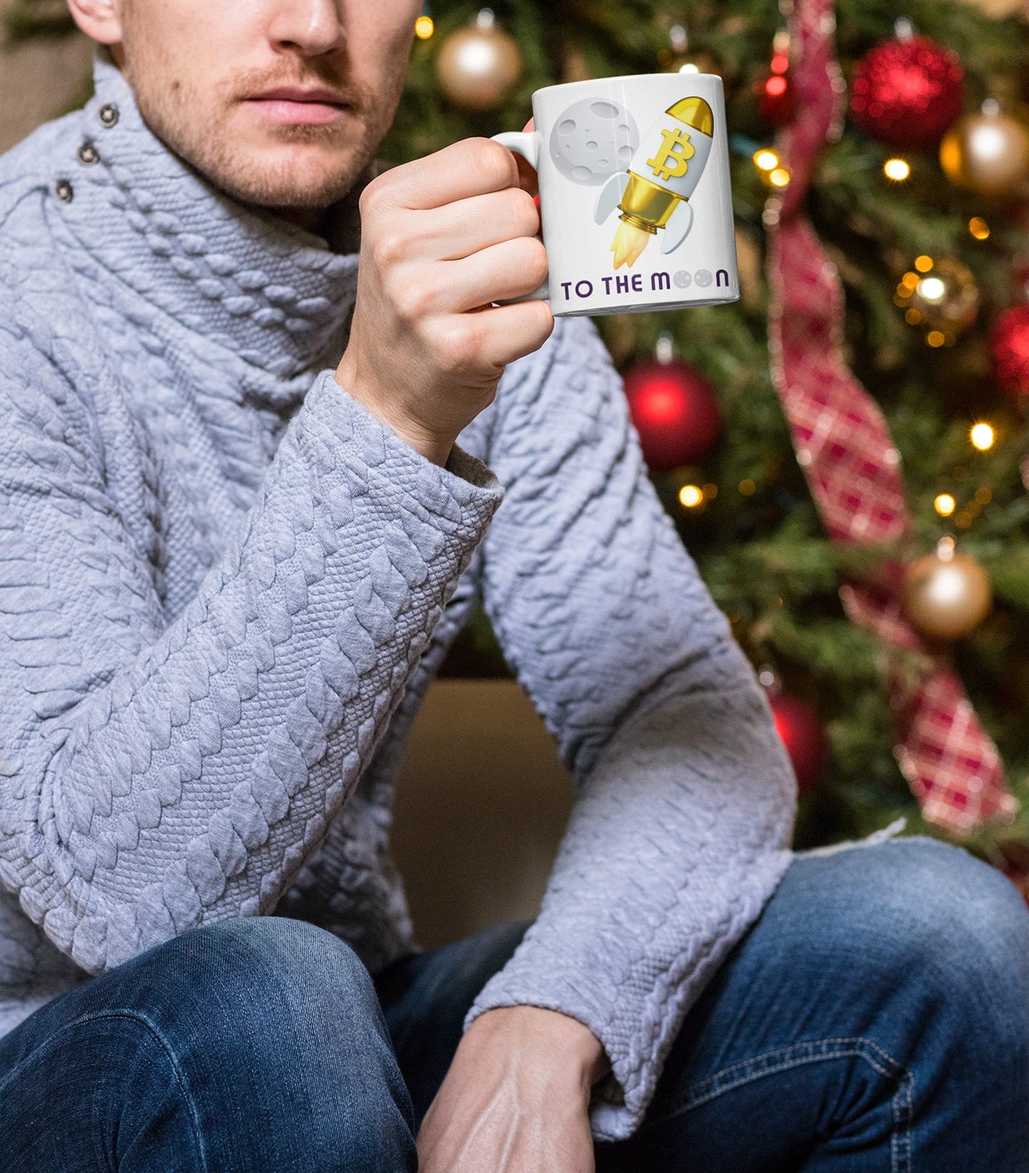 Taza Bitcoin “To the moon” – Para holders con cafeína en vena
