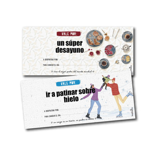 Vales para papá – 15 formas de decir te quiero