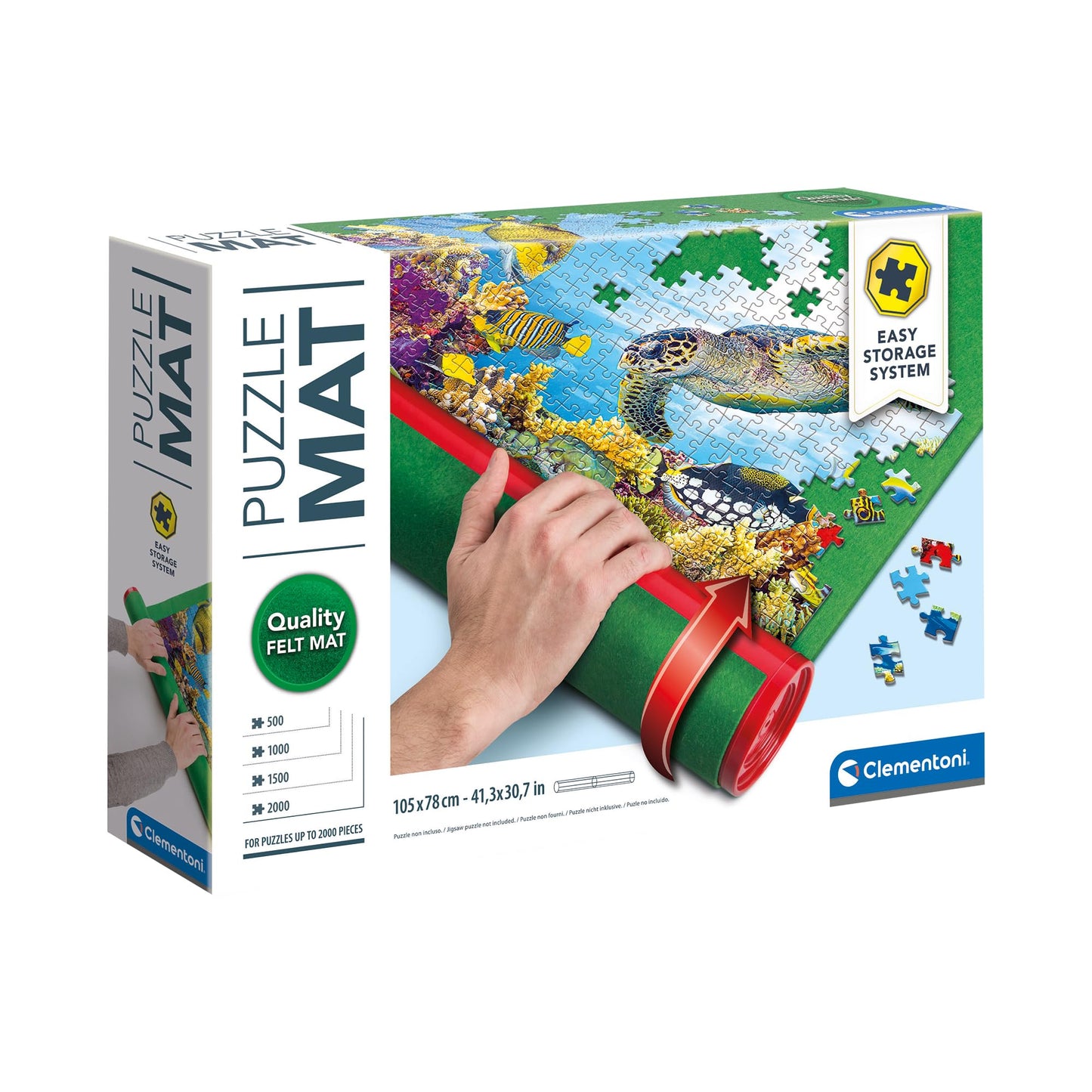 Tapete de puzzles – Verde, enrollable y práctico