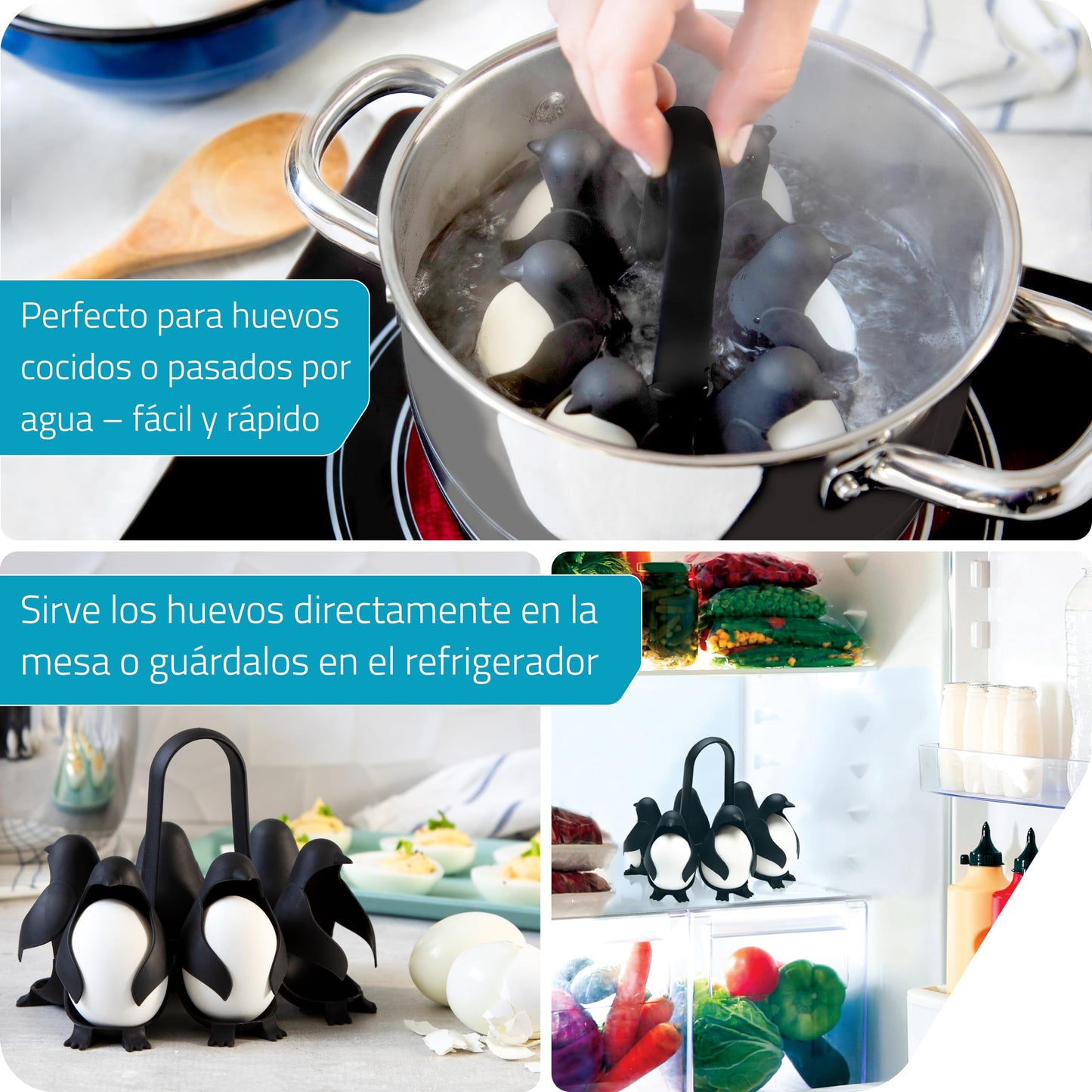 Porta huevos pingüino Egguins – Hervidos con estilo polar
