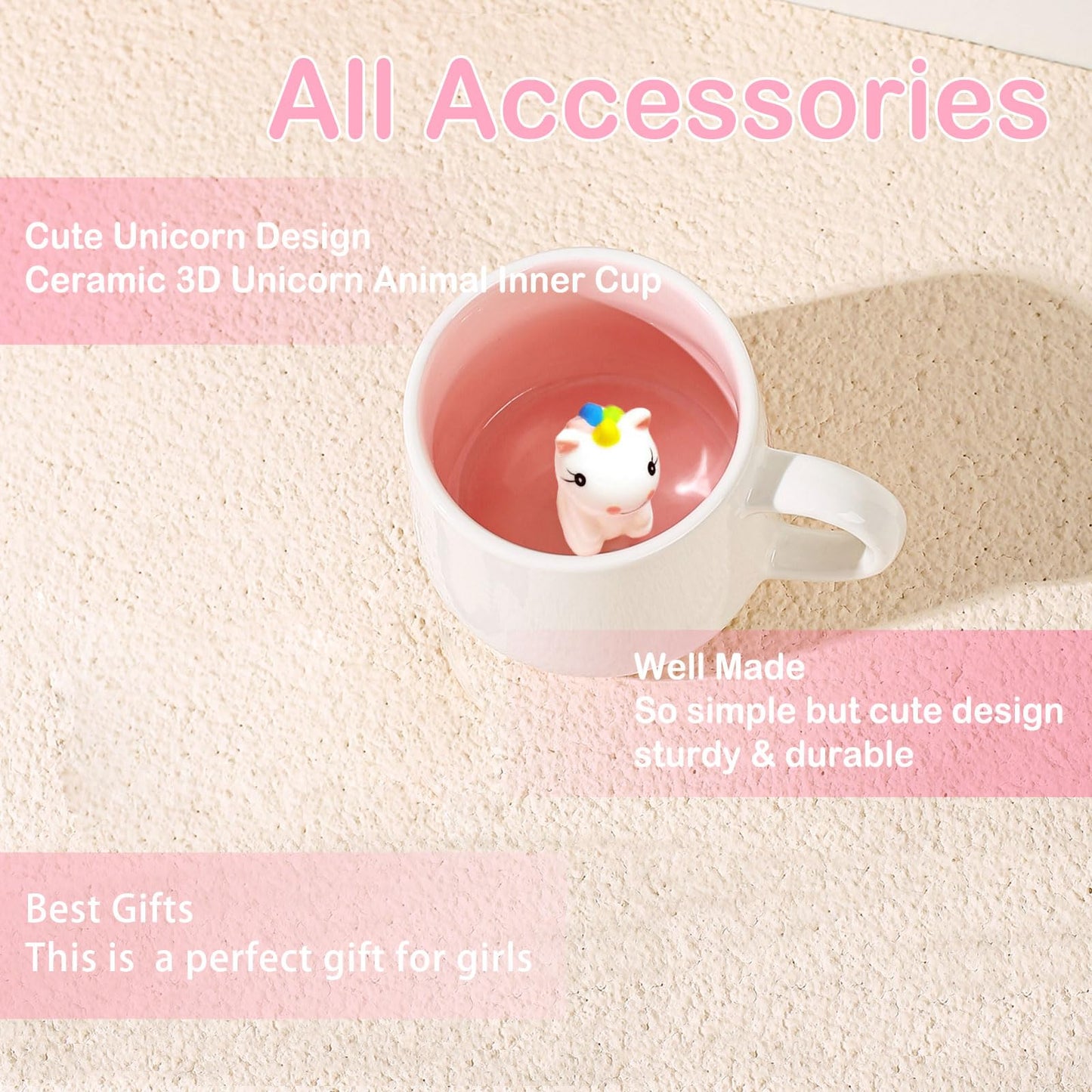 Taza cerámica con unicornio 3D – Magia en cada sorbo