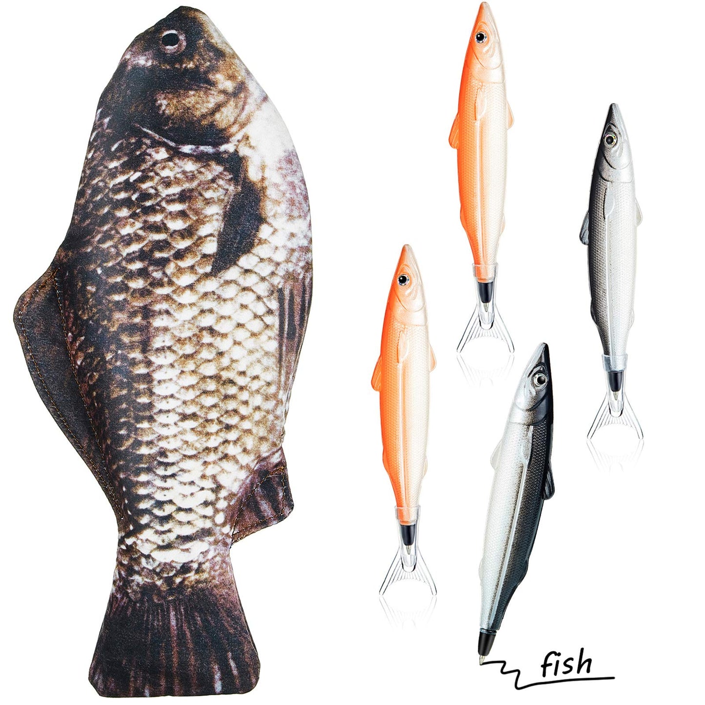 Escamas y tinta – Estuche + 4 bolis que parecen sacados de un acuario