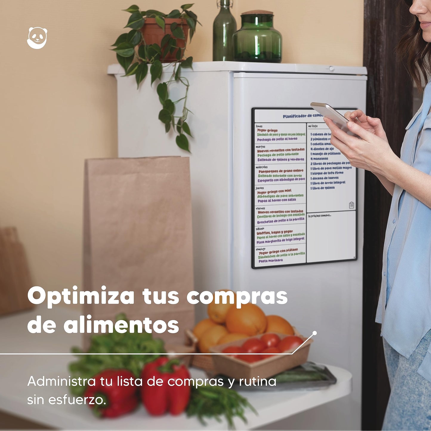 Planner de comidas para nevera – ¡Cocina organizada, vida feliz!