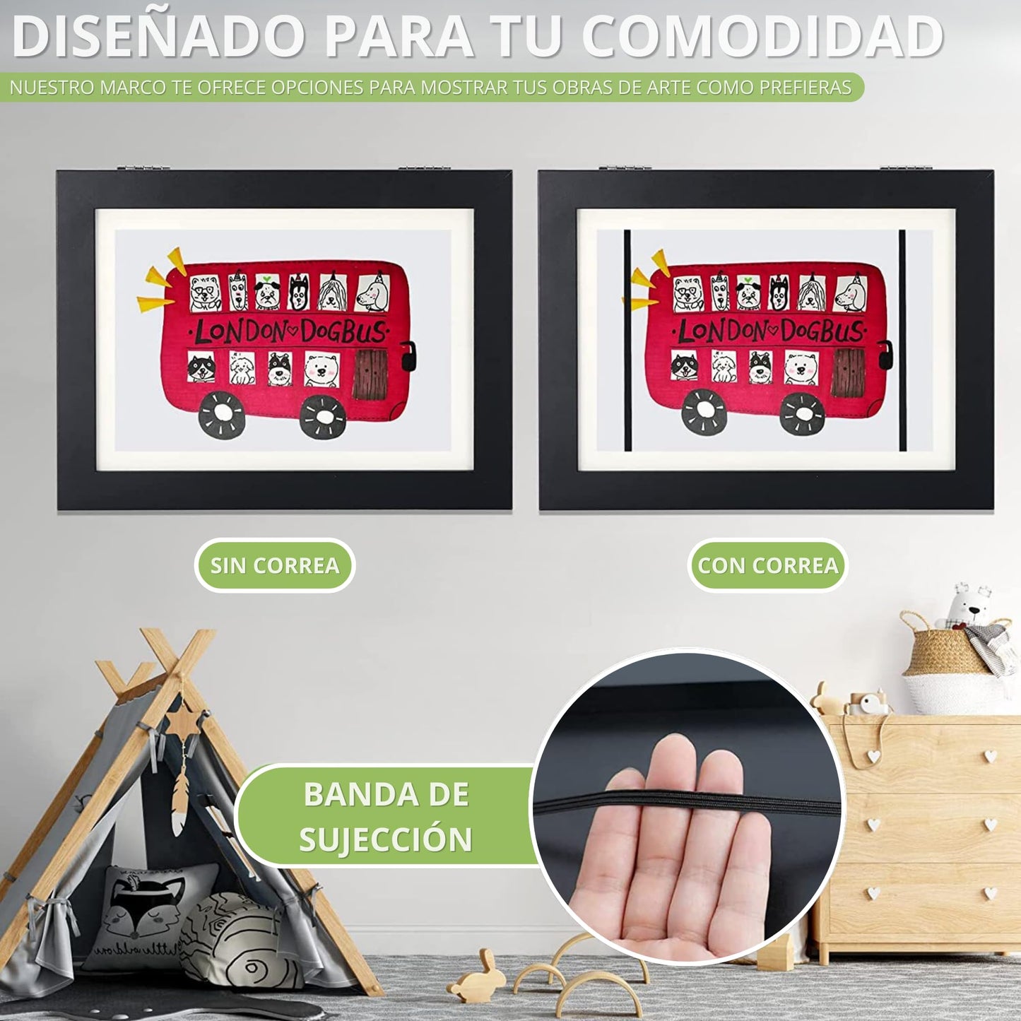 Marco para dibujos – Expón el arte de tus peques con facilidad