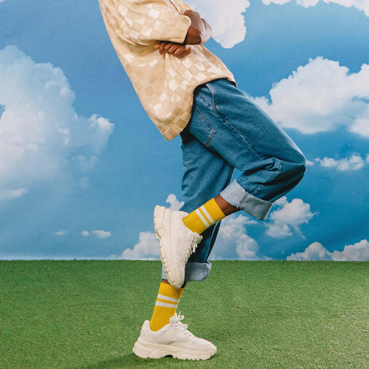 Calcetines queso gruyère – Camina a todo fondue