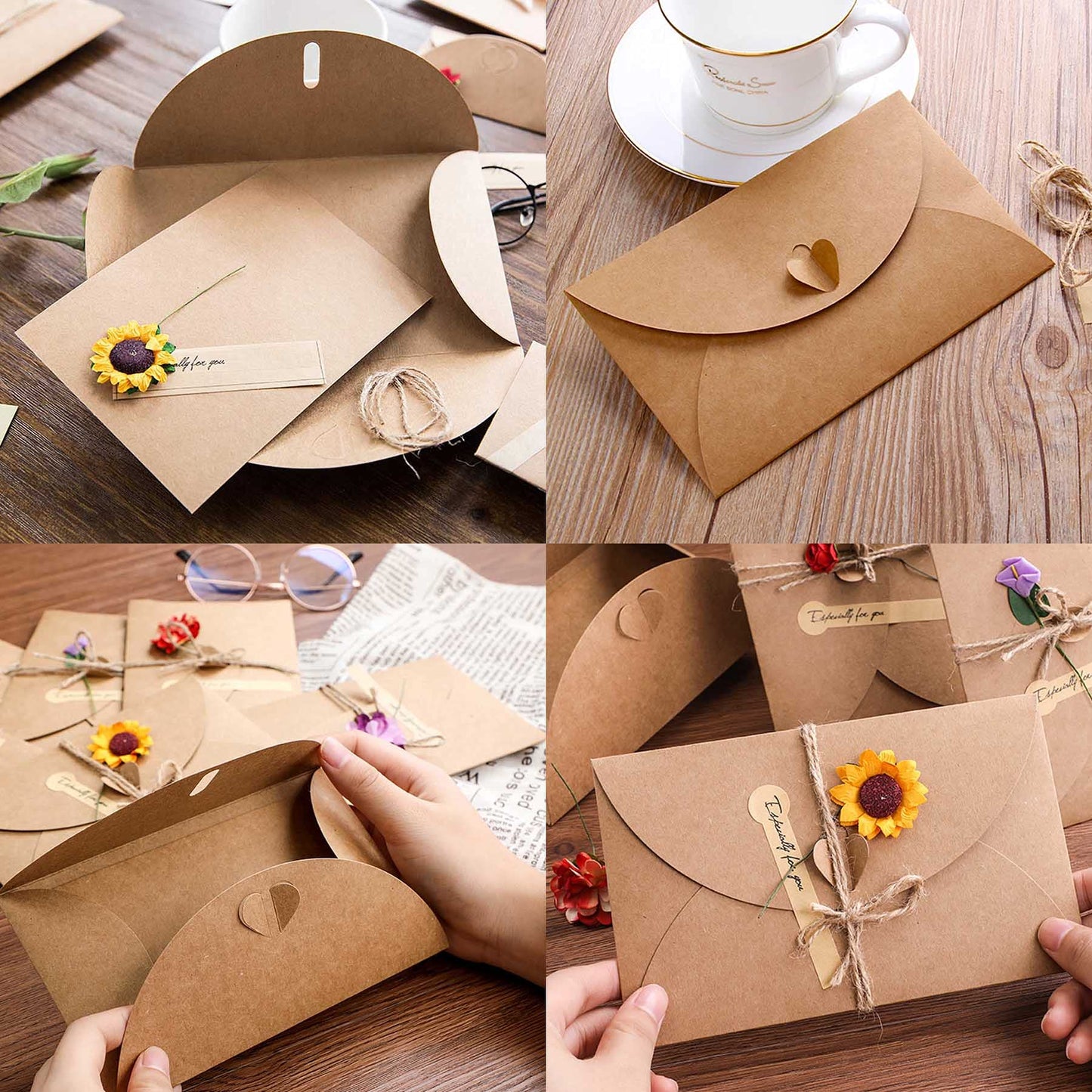 Felicidades en kraft– 20 tarjetas con estilo natural