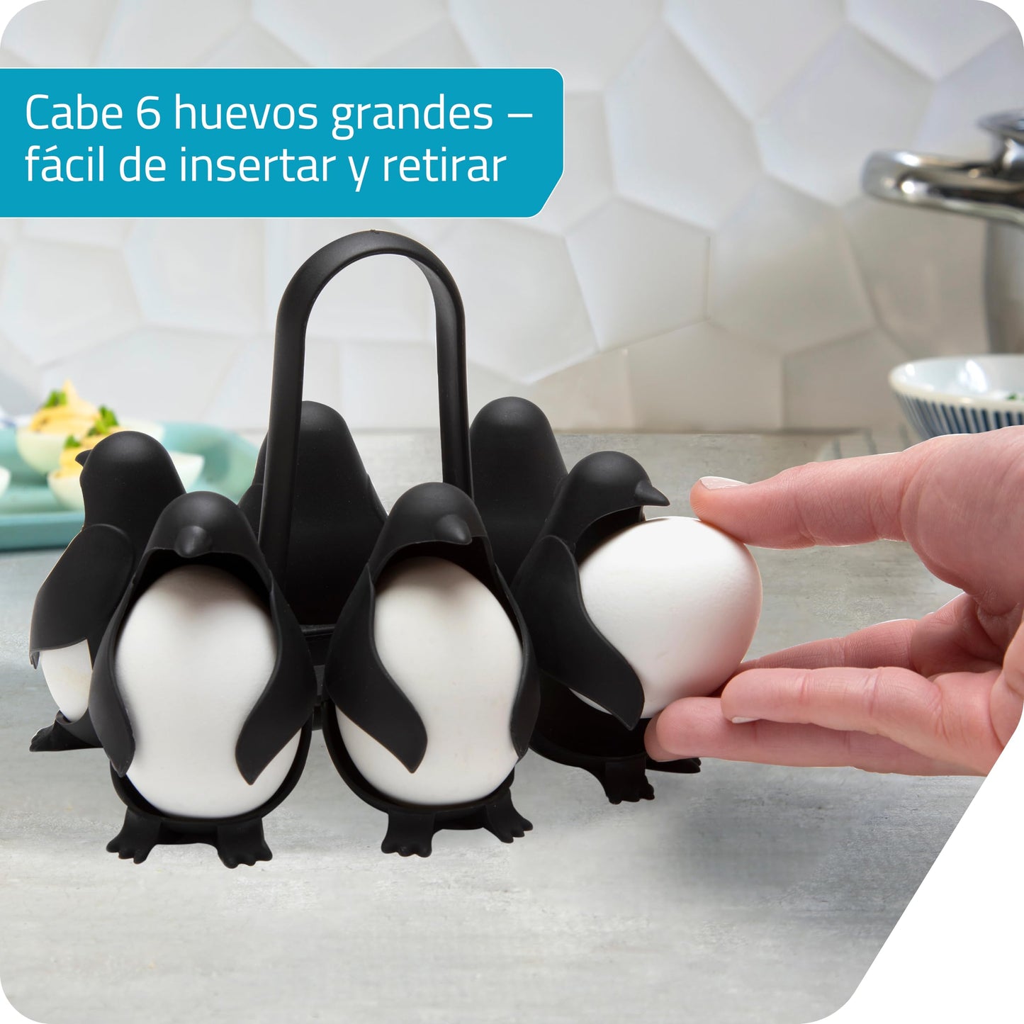 Porta huevos pingüino Egguins – Hervidos con estilo polar