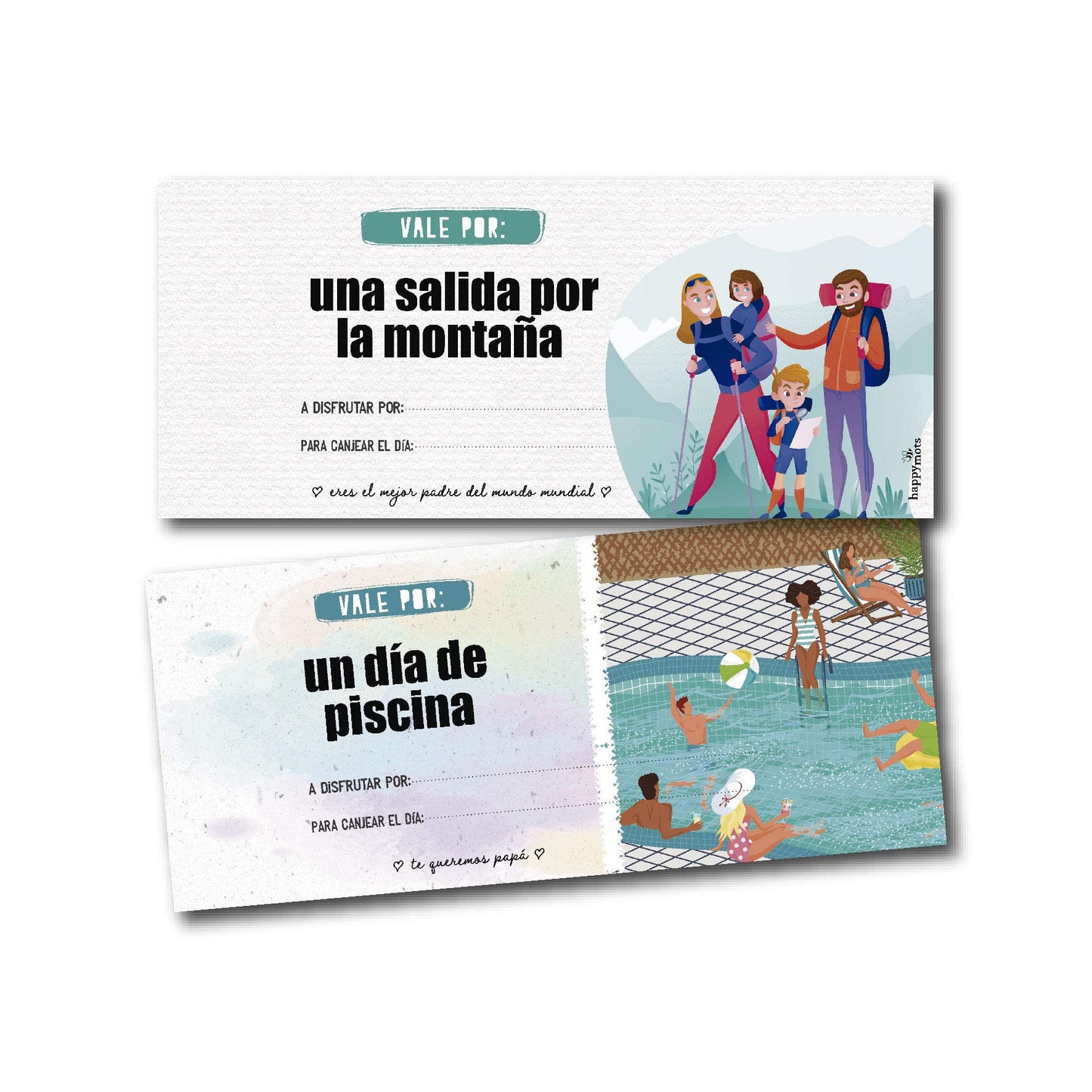 Vales para papá – 15 formas de decir te quiero