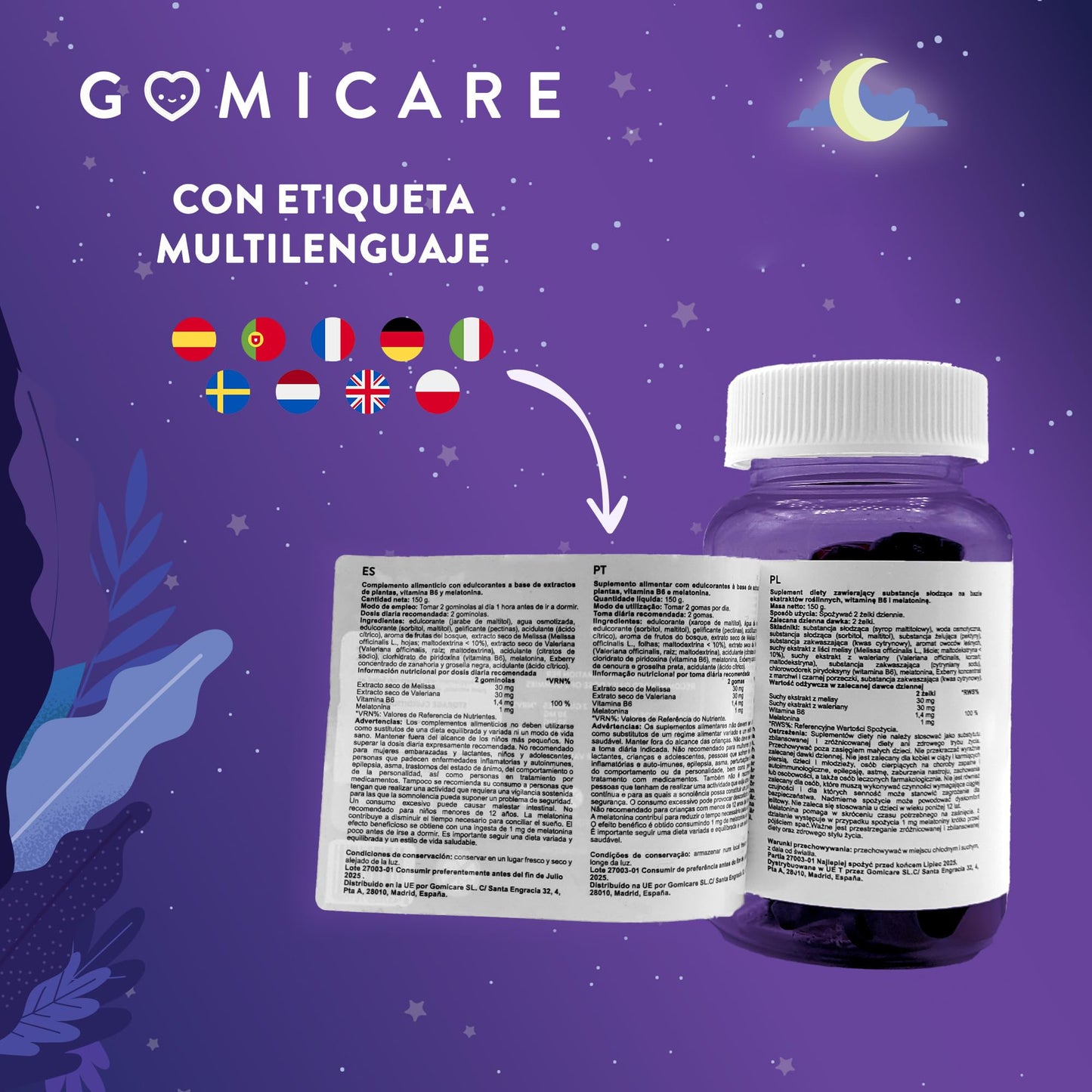 Gominolas de melatonina – Duerme bien, sin efectos raros