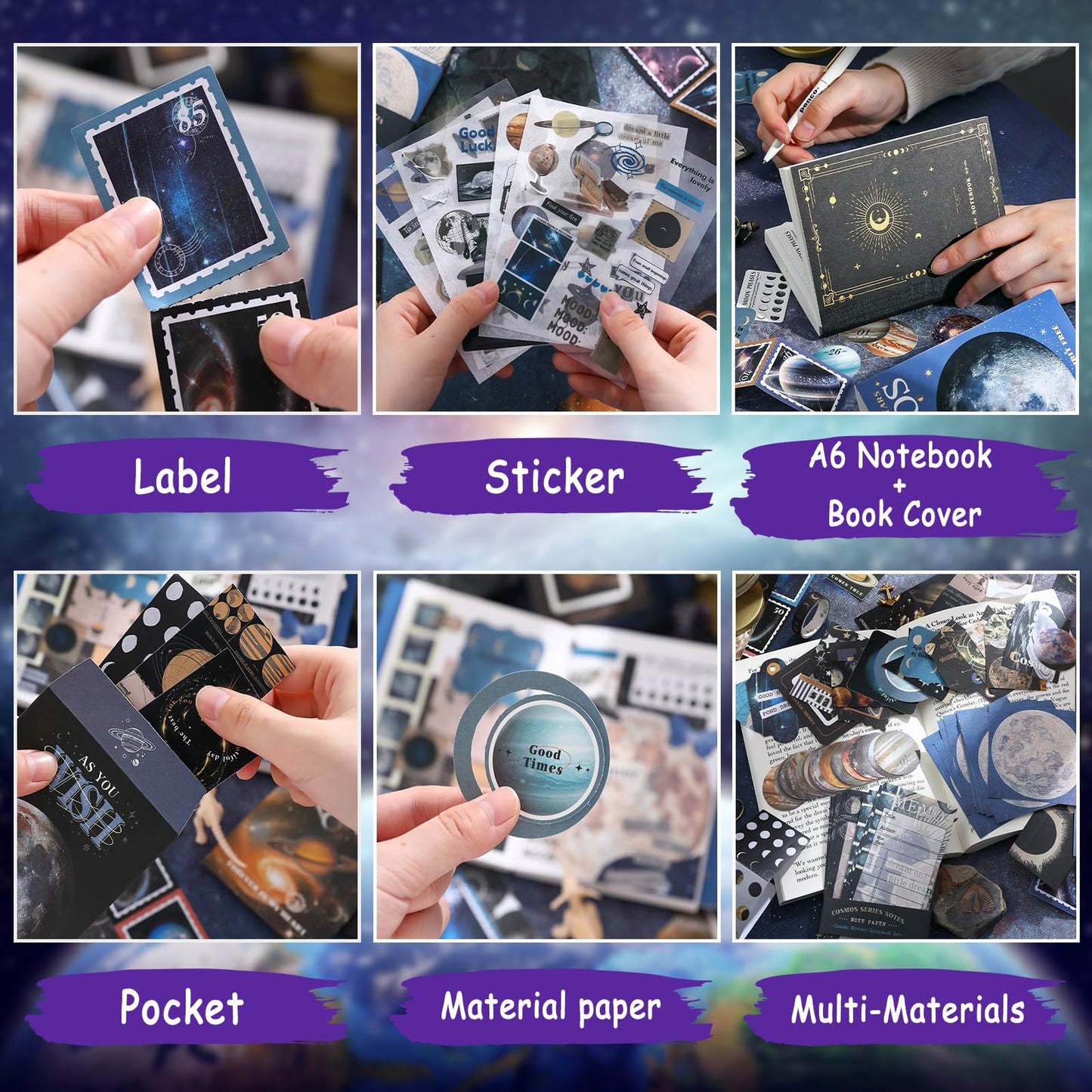 Kit de scrapbooking cósmico – Viaja página a página por el universo