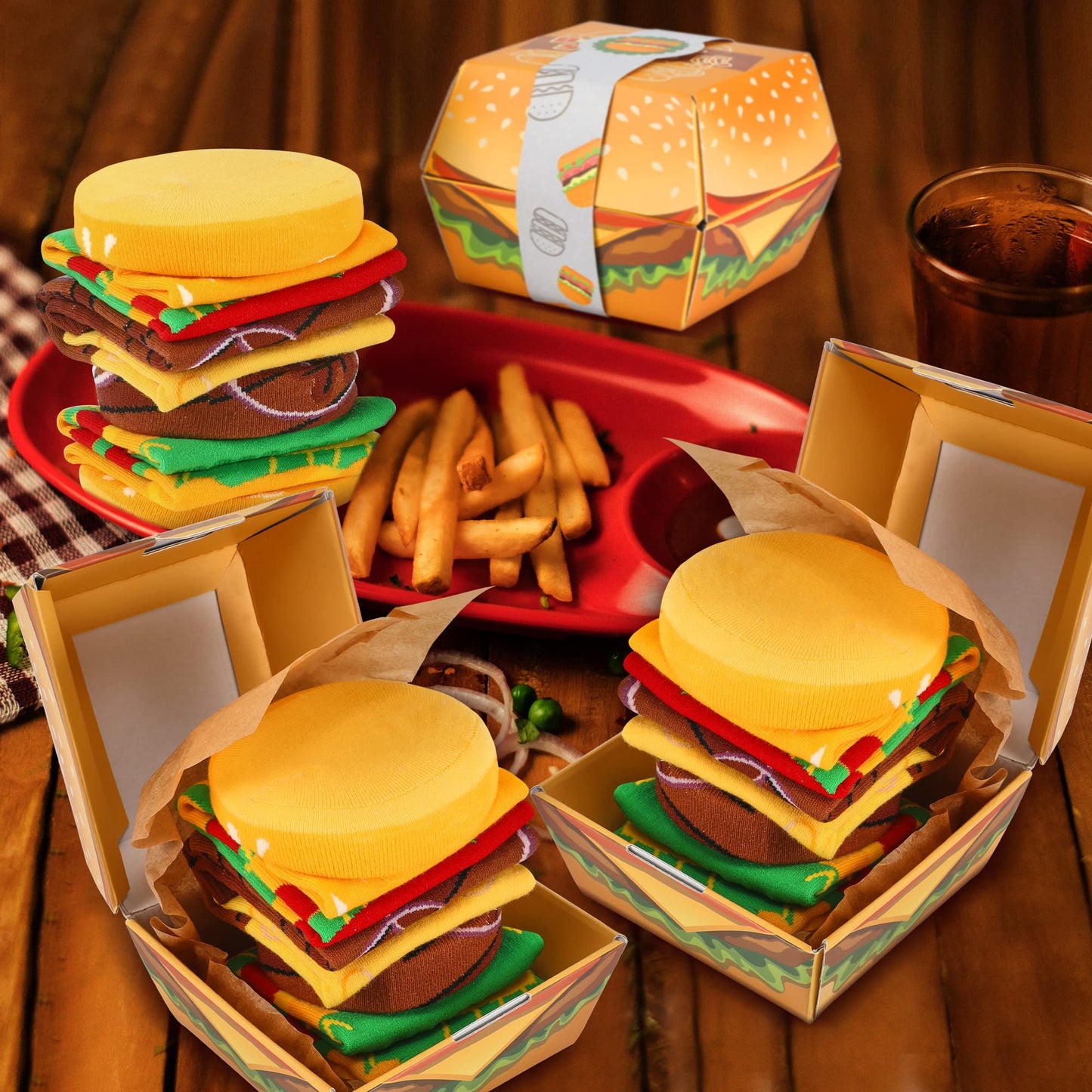 Calcetines hamburguesa – Fast food en tus tobillos