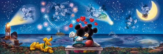 Puzzle panorámico Disney – Mickey y Minnie bajo las estrellas