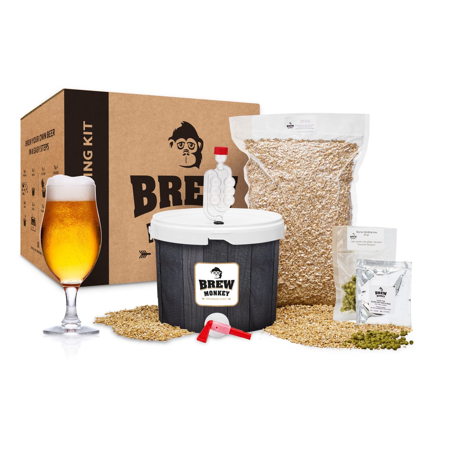 Kit cerveza rubia – Crea tu birra con Brew Monkey