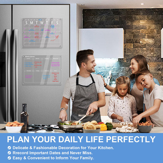 Planner magnético transparente – Todo bajo control en tu nevera