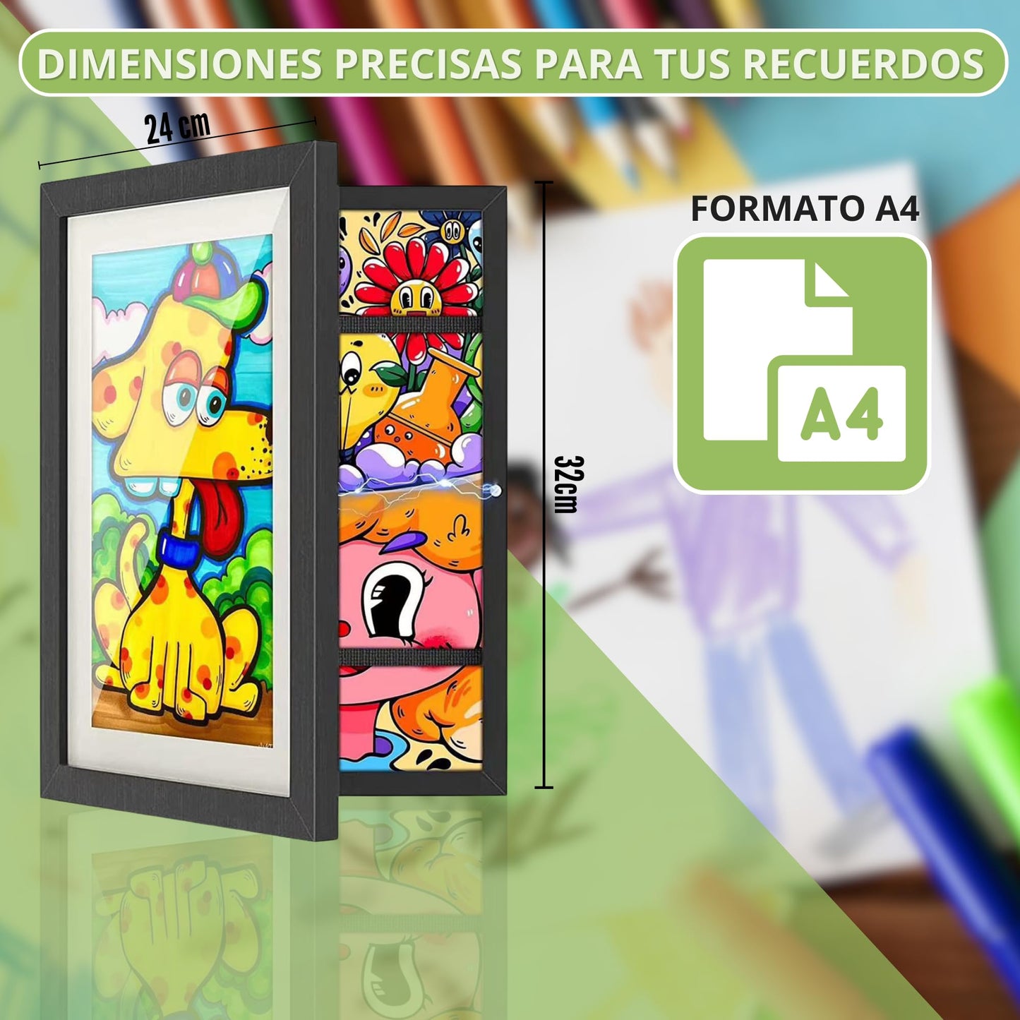 Marco para dibujos – Expón el arte de tus peques con facilidad