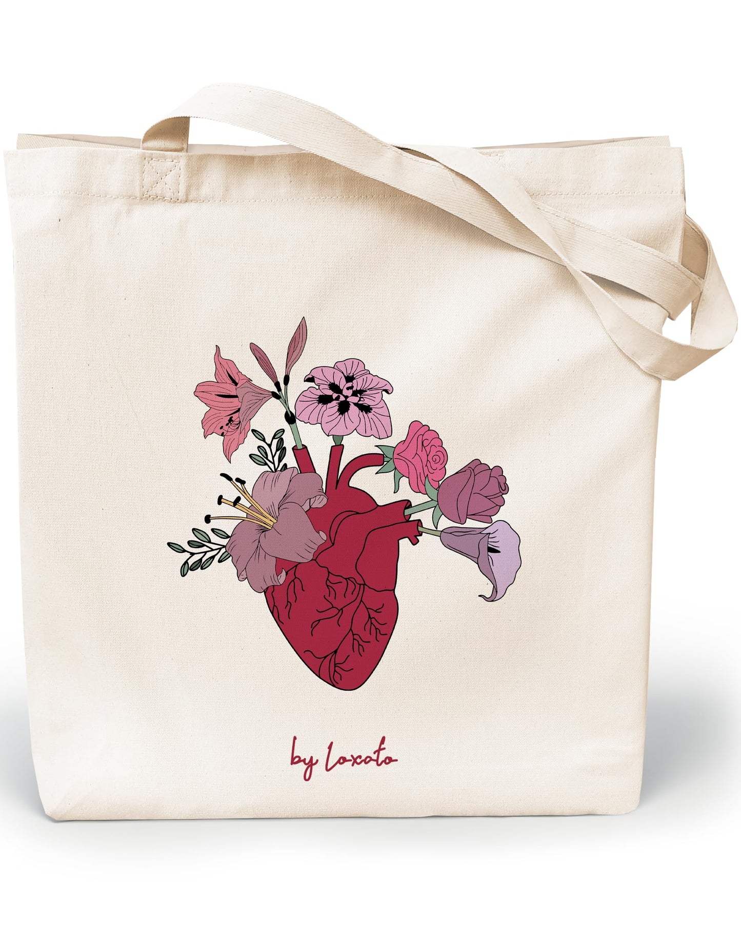 Corazón botánico – Tote con alma floral