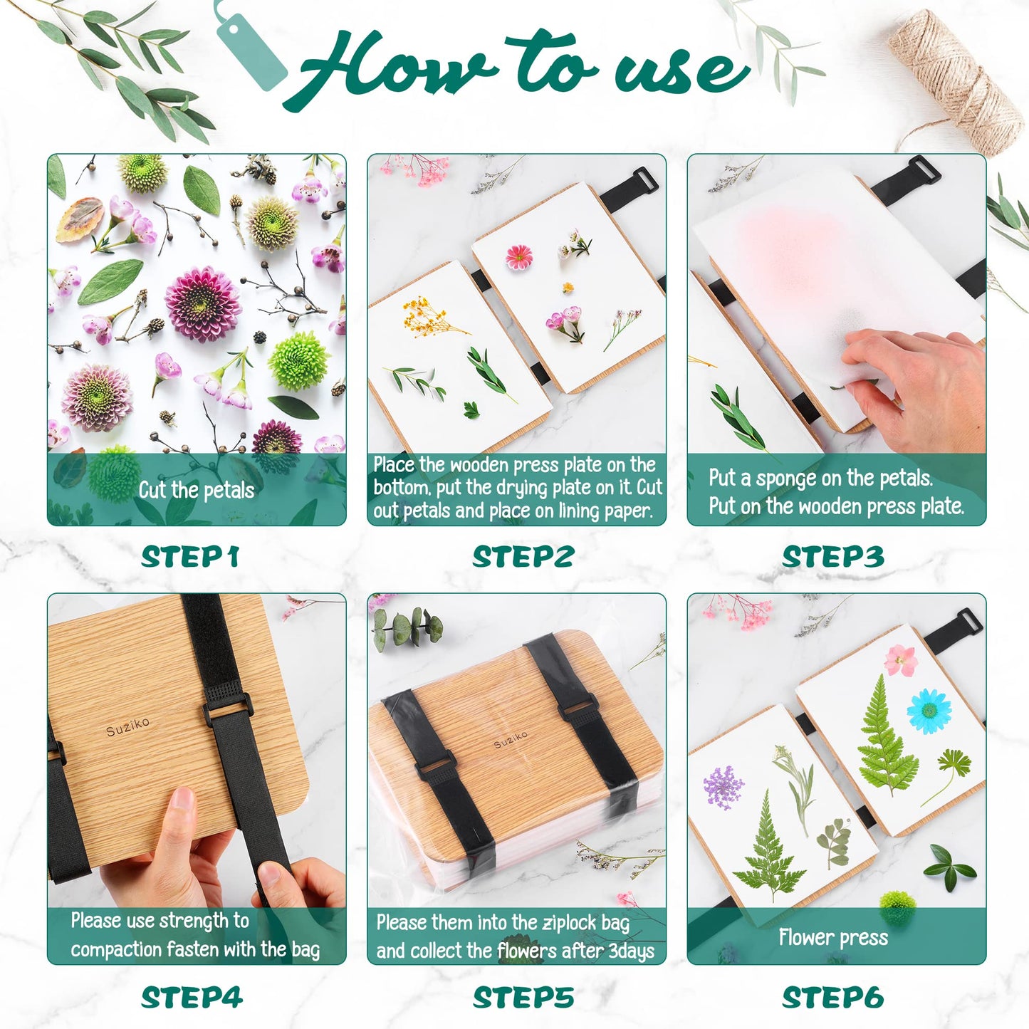 Flores para siempre– Kit para prensar y conservar