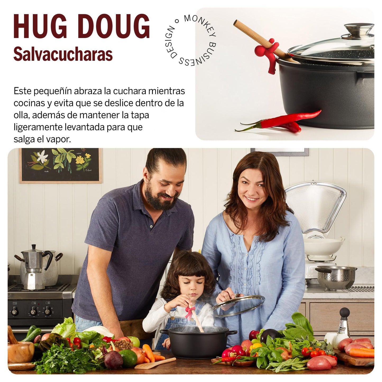 Hug Doug – Soporte para cucharas con abrazo de silicona