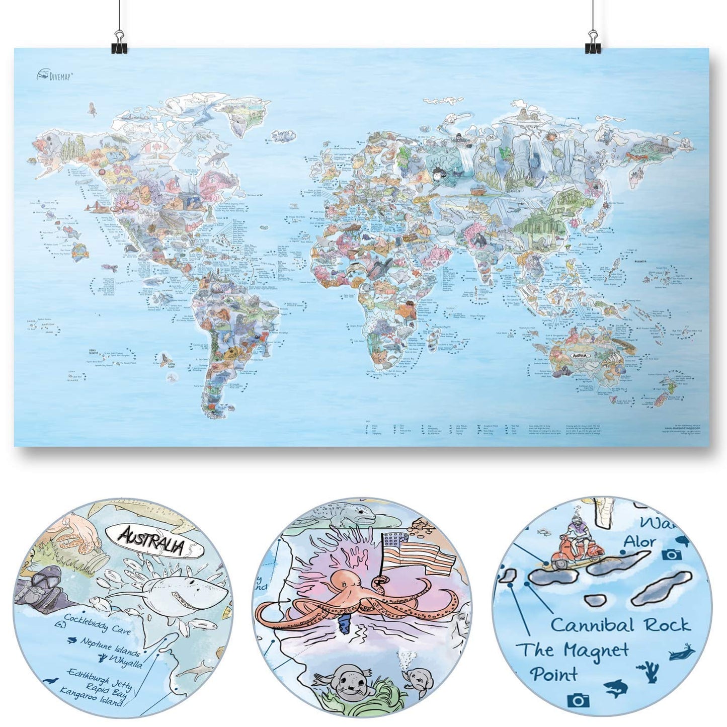 Mapa para buceadores – Explora el mundo bajo el agua