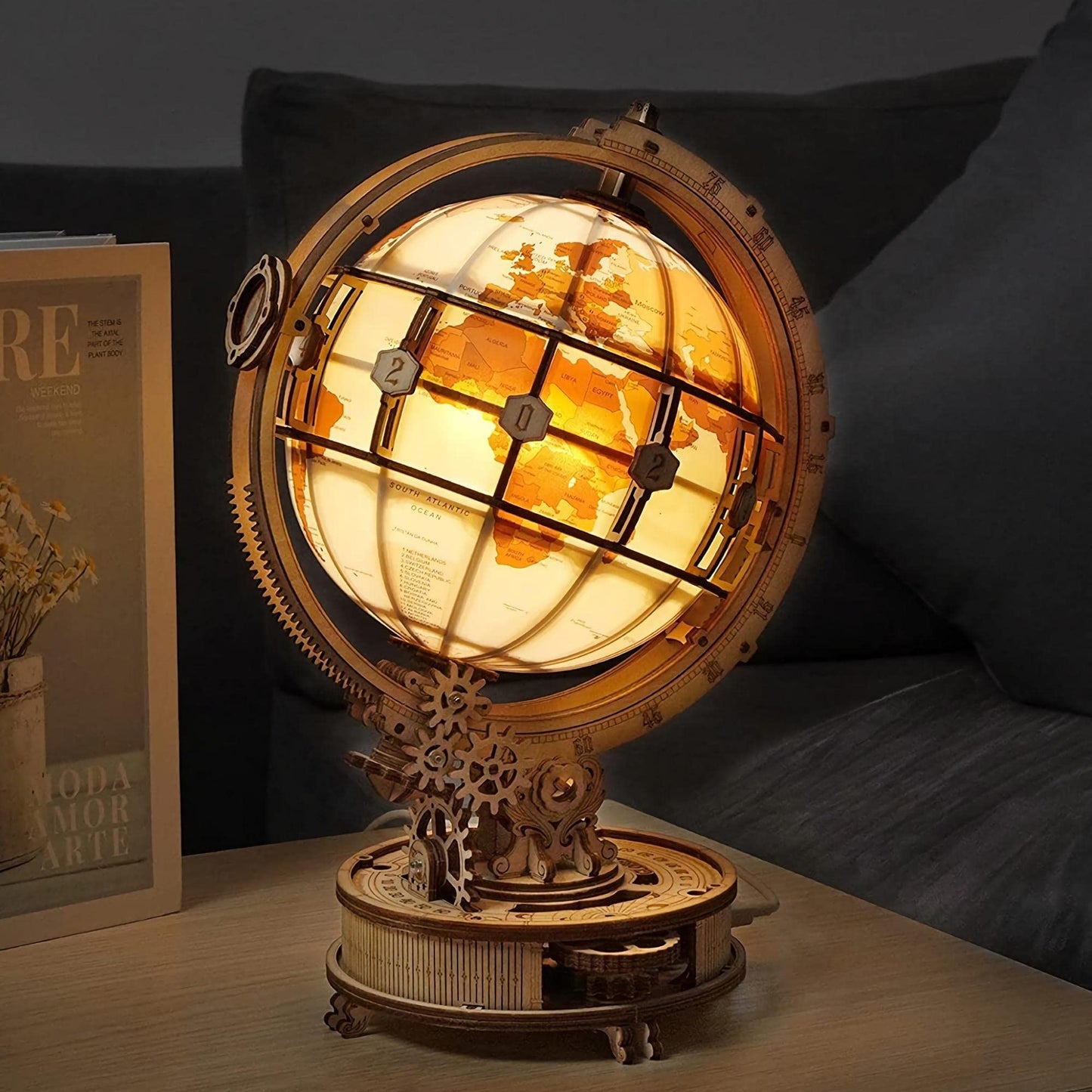 Maqueta Globo terráqueo – Puzzle 3D con luz