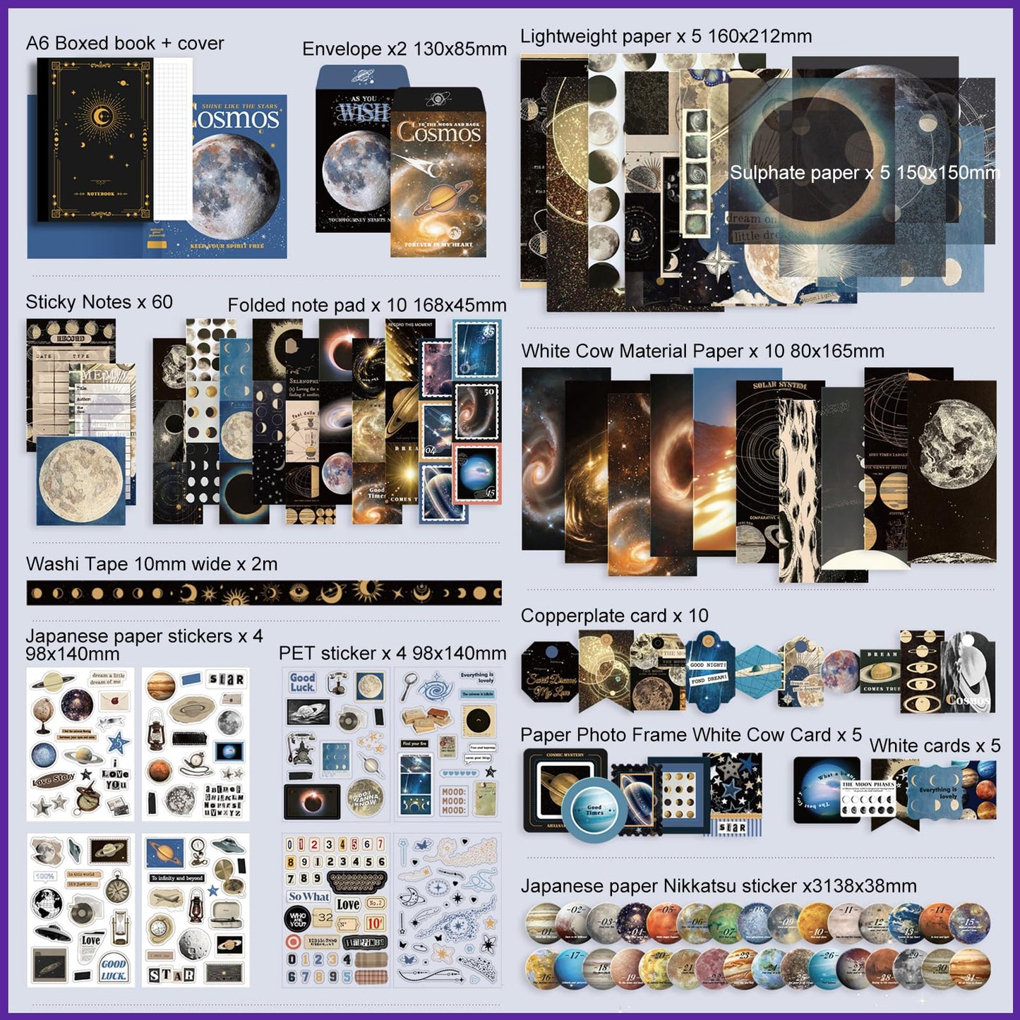 Kit de scrapbooking cósmico – Viaja página a página por el universo