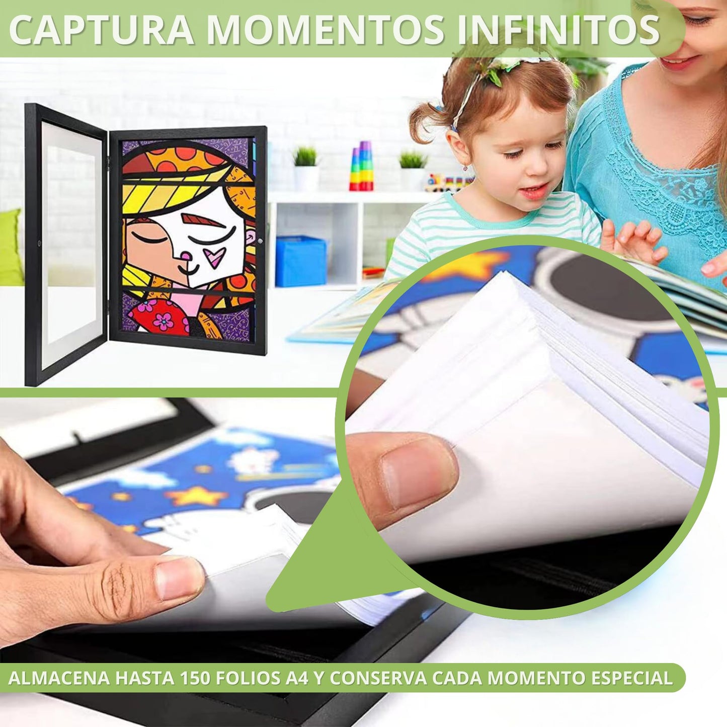 Marco para dibujos – Expón el arte de tus peques con facilidad