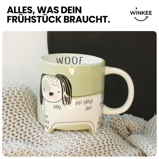 Taza perro “WOOF…” – Sorbitos con ladrido suave