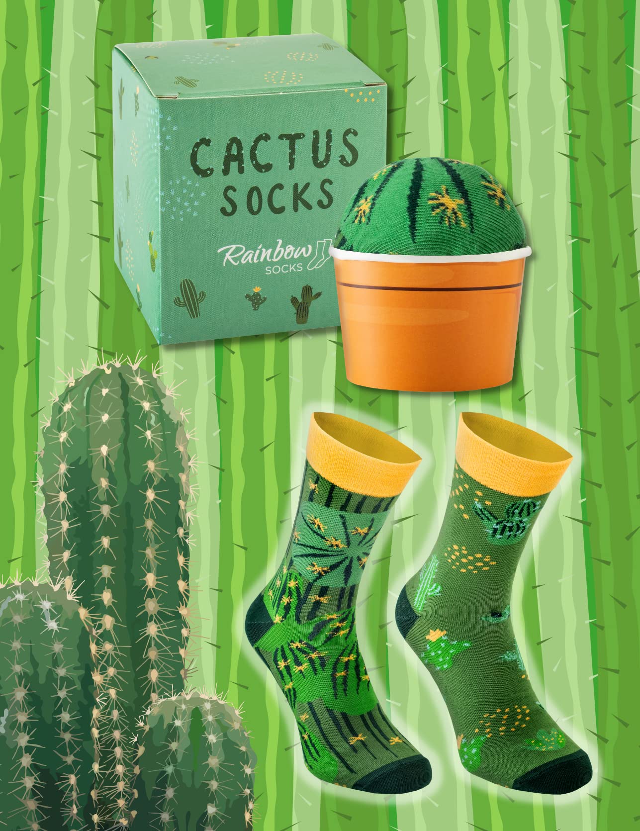 Calcetines “Cactus en la jarra” – Planta estilo en tus pies (sin pincharte)