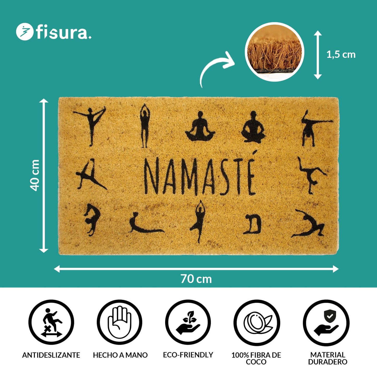 Felpudo Namasté – Entrada zen con espíritu yogui