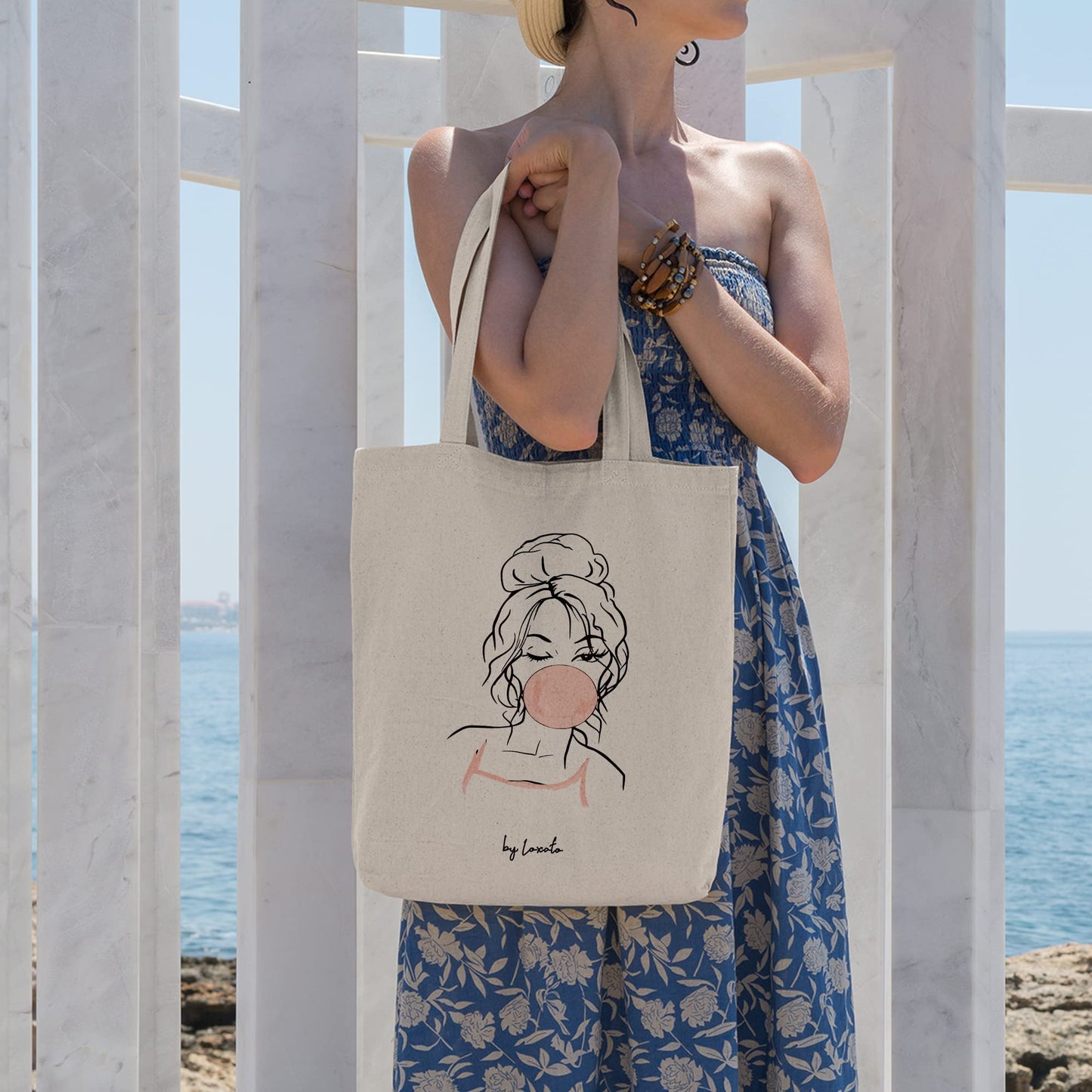 Minimal chic – Bolsa con ilustración y mucho rollo
