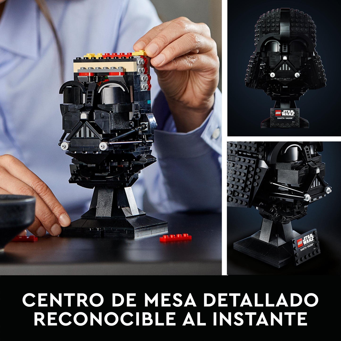 Casco Darth Vader LEGO – El lado oscuro, pieza a pieza