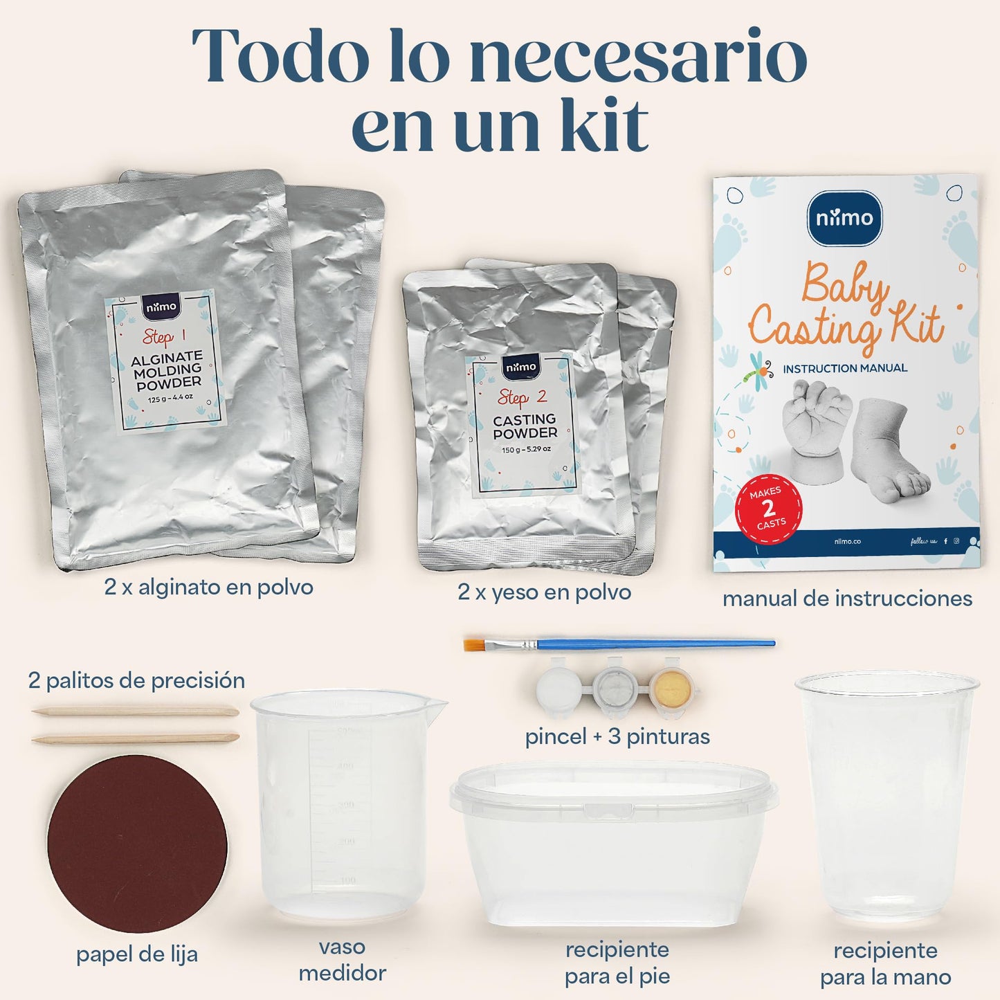 Kit de huellas 3D para bebé – Un recuerdo que dura para siempre