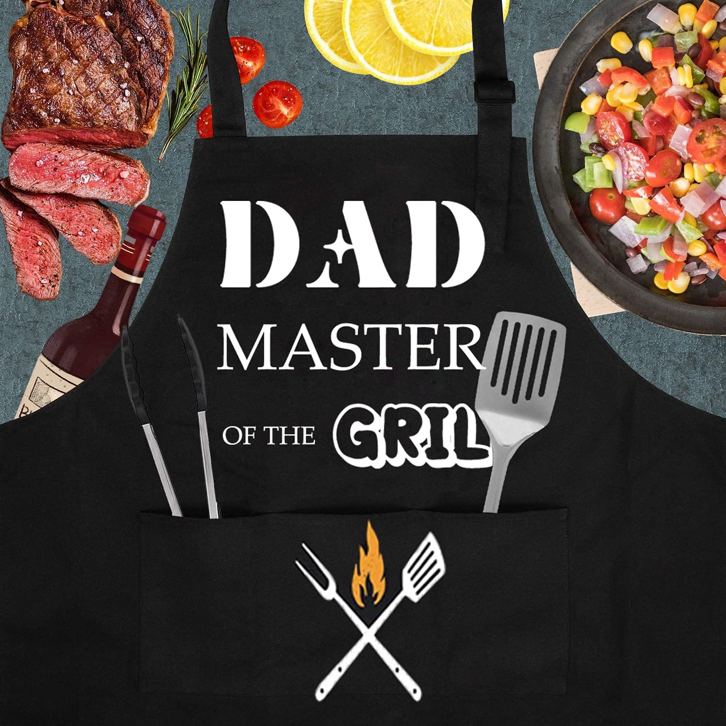 Delantal BBQ papá – Para el rey de la parrilla