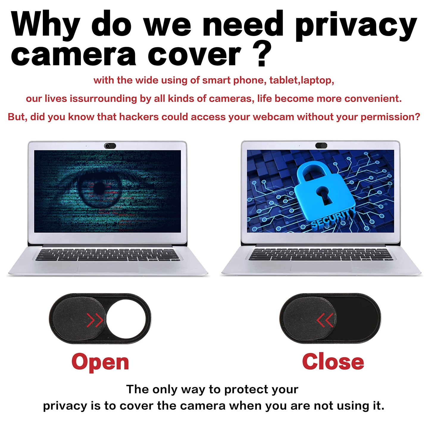 Webcam cover – Tapa deslizante y privacidad total