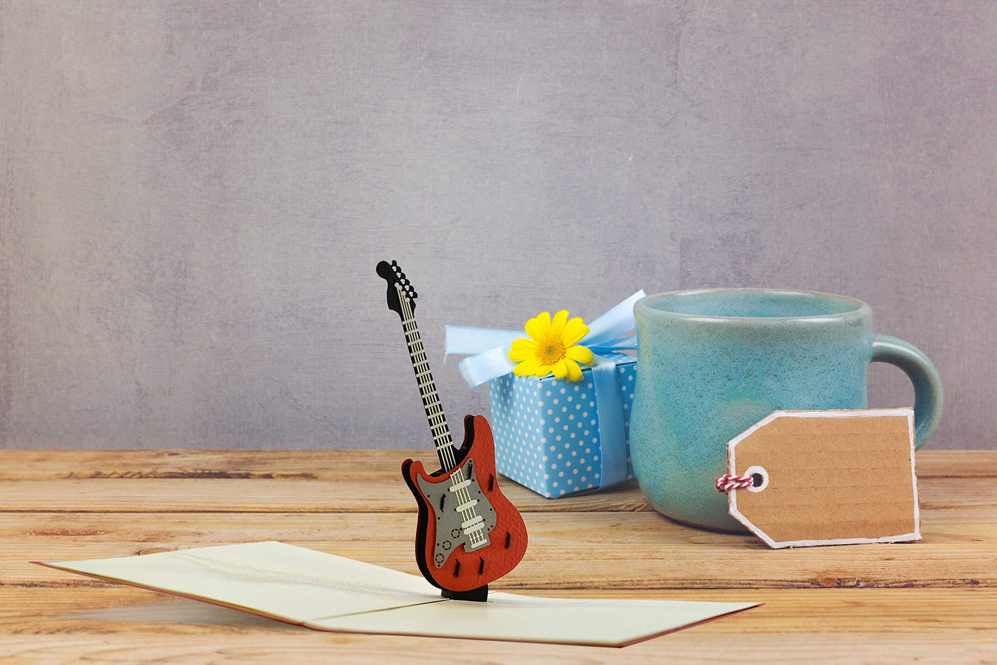 Tarjeta rockera 3D – Con guitarra eléctrica incluida
