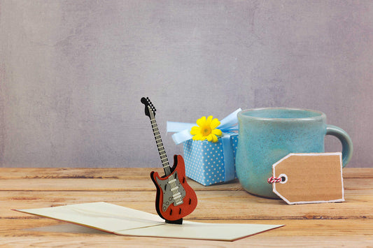 Tarjeta rockera 3D – Con guitarra eléctrica incluida