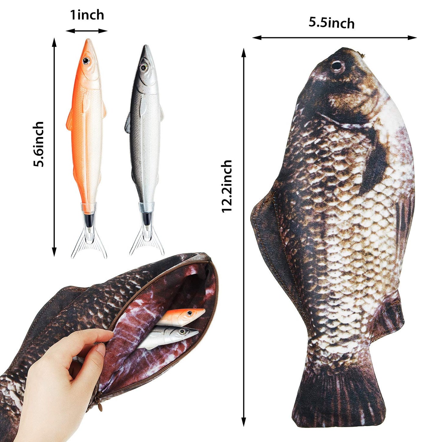Escamas y tinta – Estuche + 4 bolis que parecen sacados de un acuario