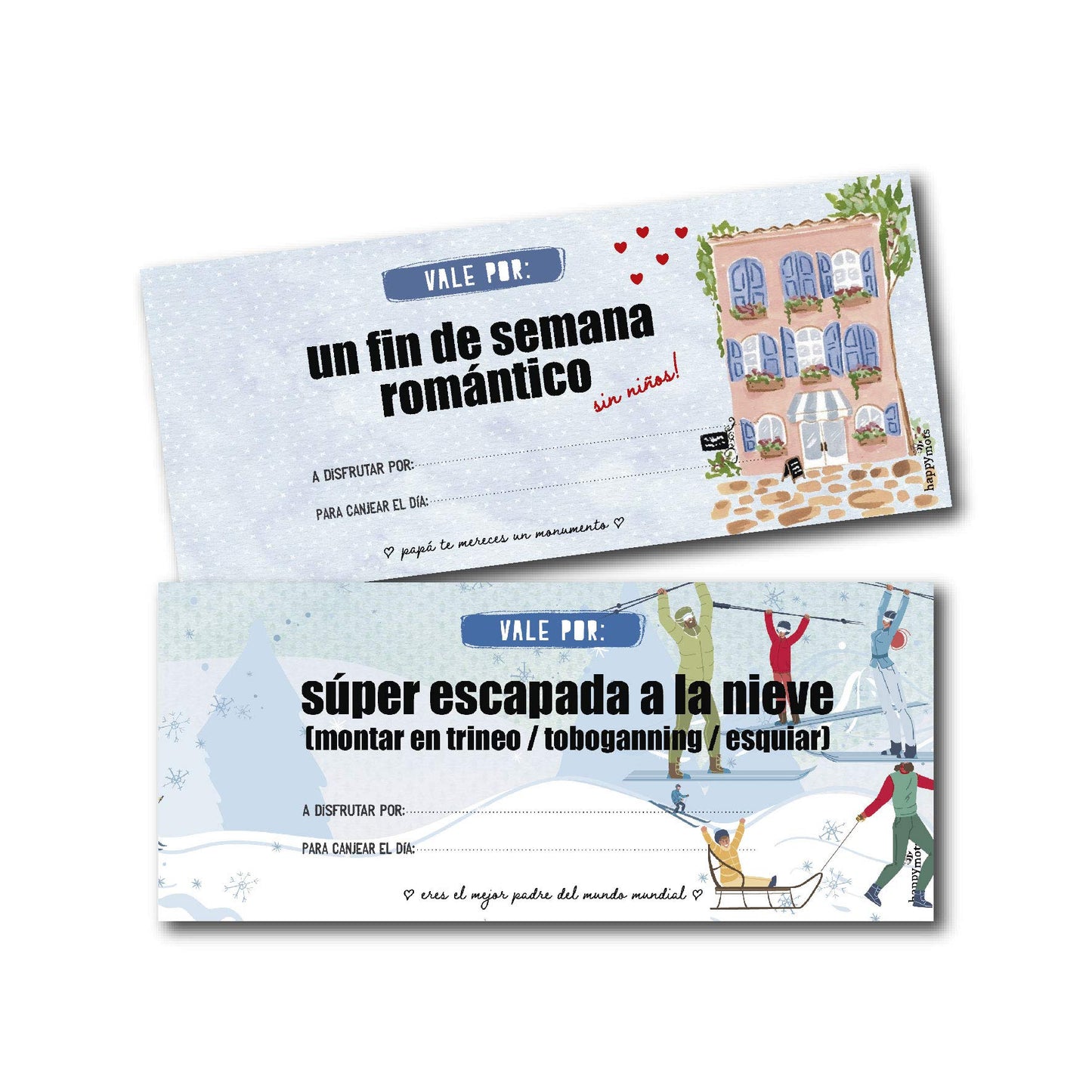 Vales para papá – 15 formas de decir te quiero