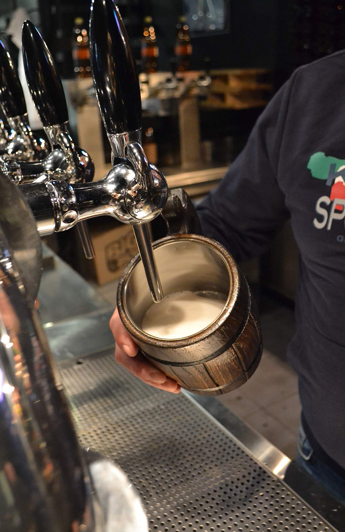 Taza cerveza vikinga – Madera tallada y espíritu nórdico