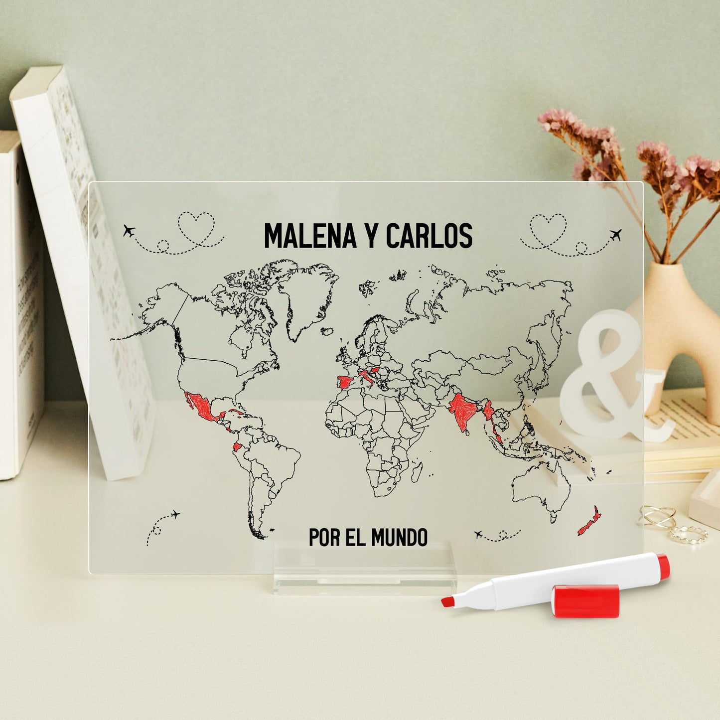 Mapa viajero personalizado – Marca tu historia país a país