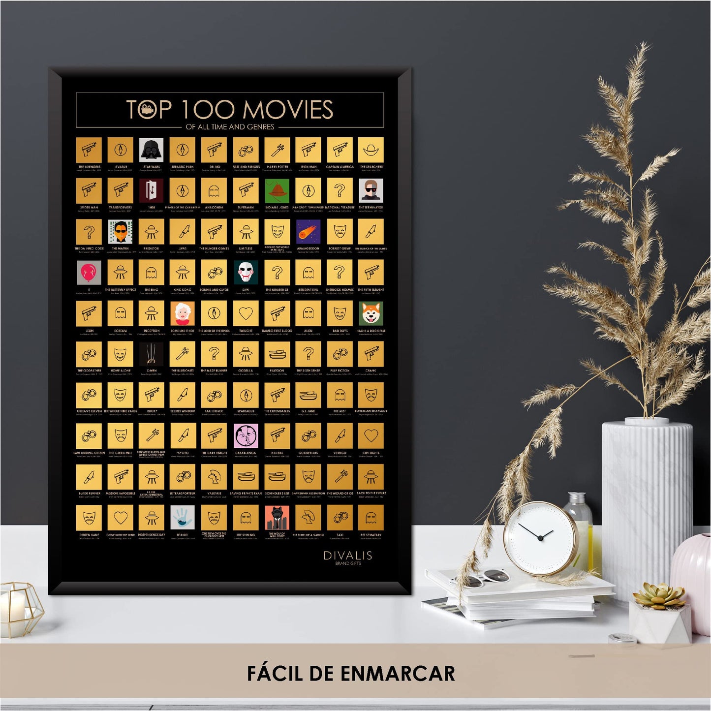 Póster 100 películas – Rasca y disfruta cine del bueno