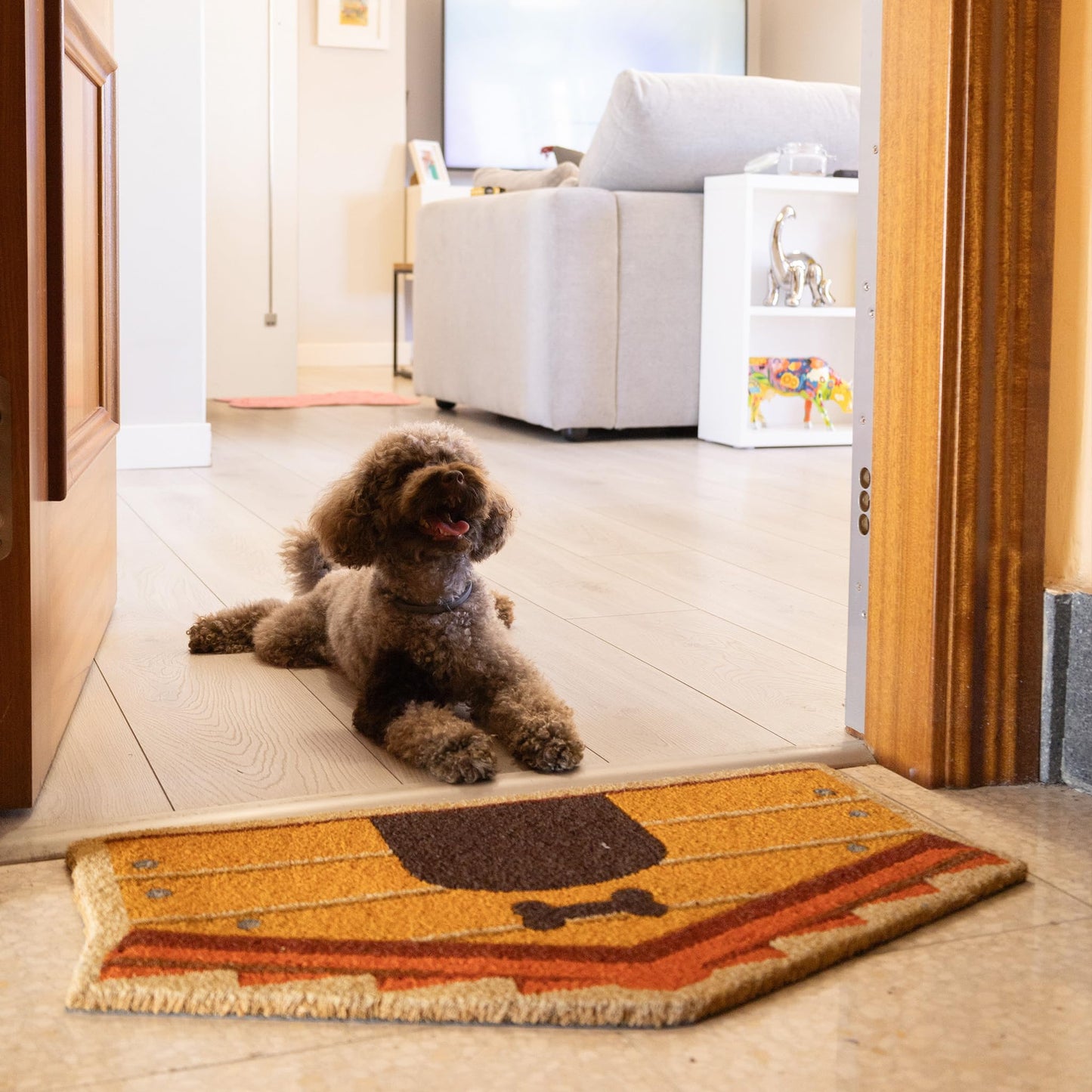 Felpudo casa de perro – Aquí vive un perro feliz