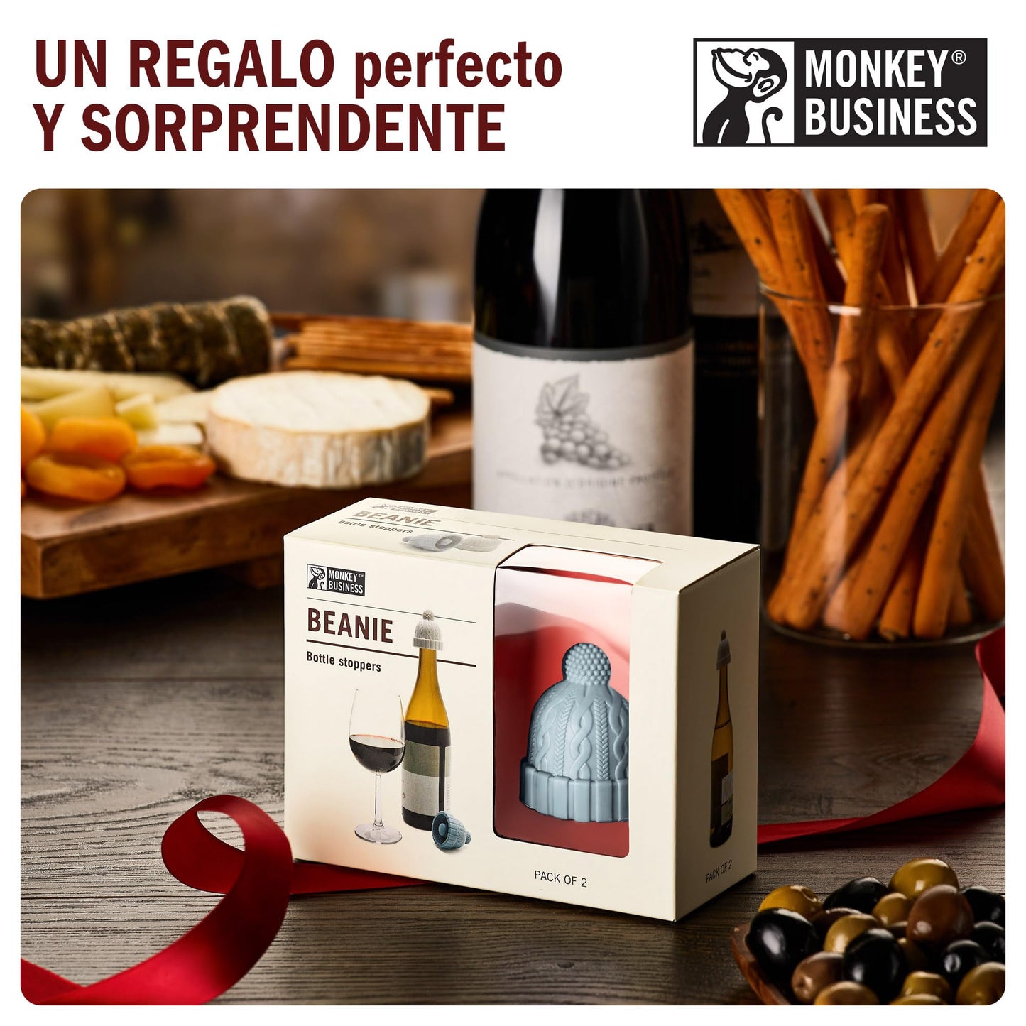 Tapón con gorrito – Tu vino abrigado y feliz