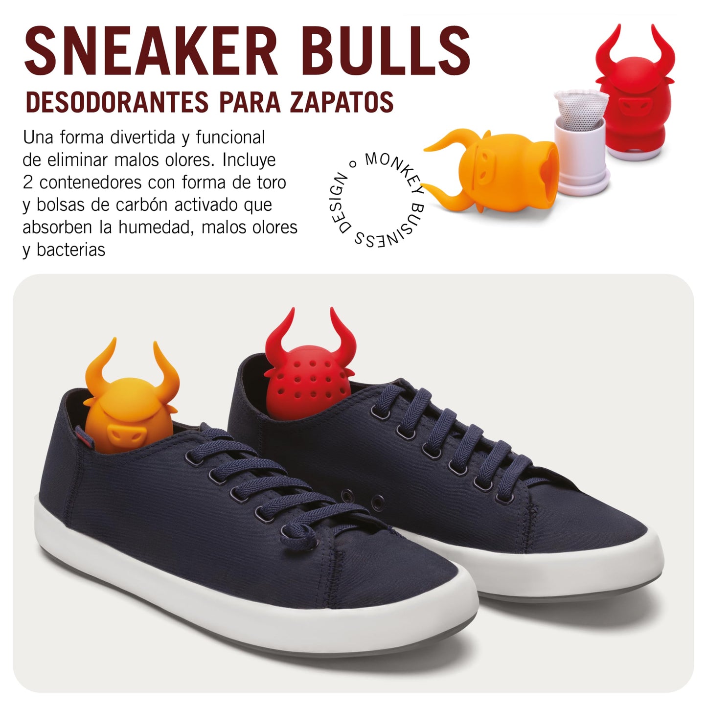 Toritos desodorantes para zapatos y mochilas – Un par de cuernos contra los malos olores