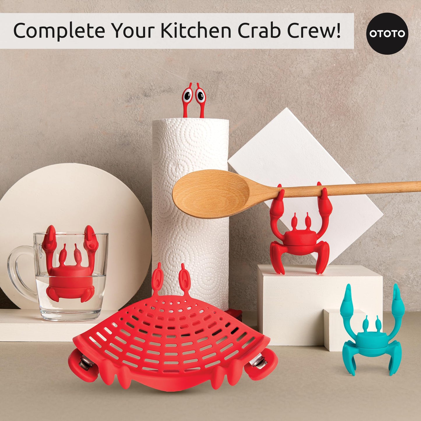 Colador Crabby – El cangrejo que atrapa la pasta al vuelo