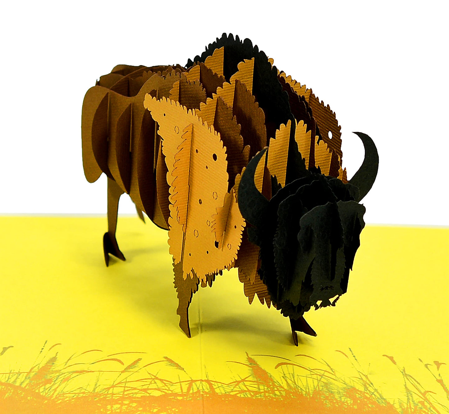 Tarjeta 3D Bisonte – Fuerza bruta con corazón noble