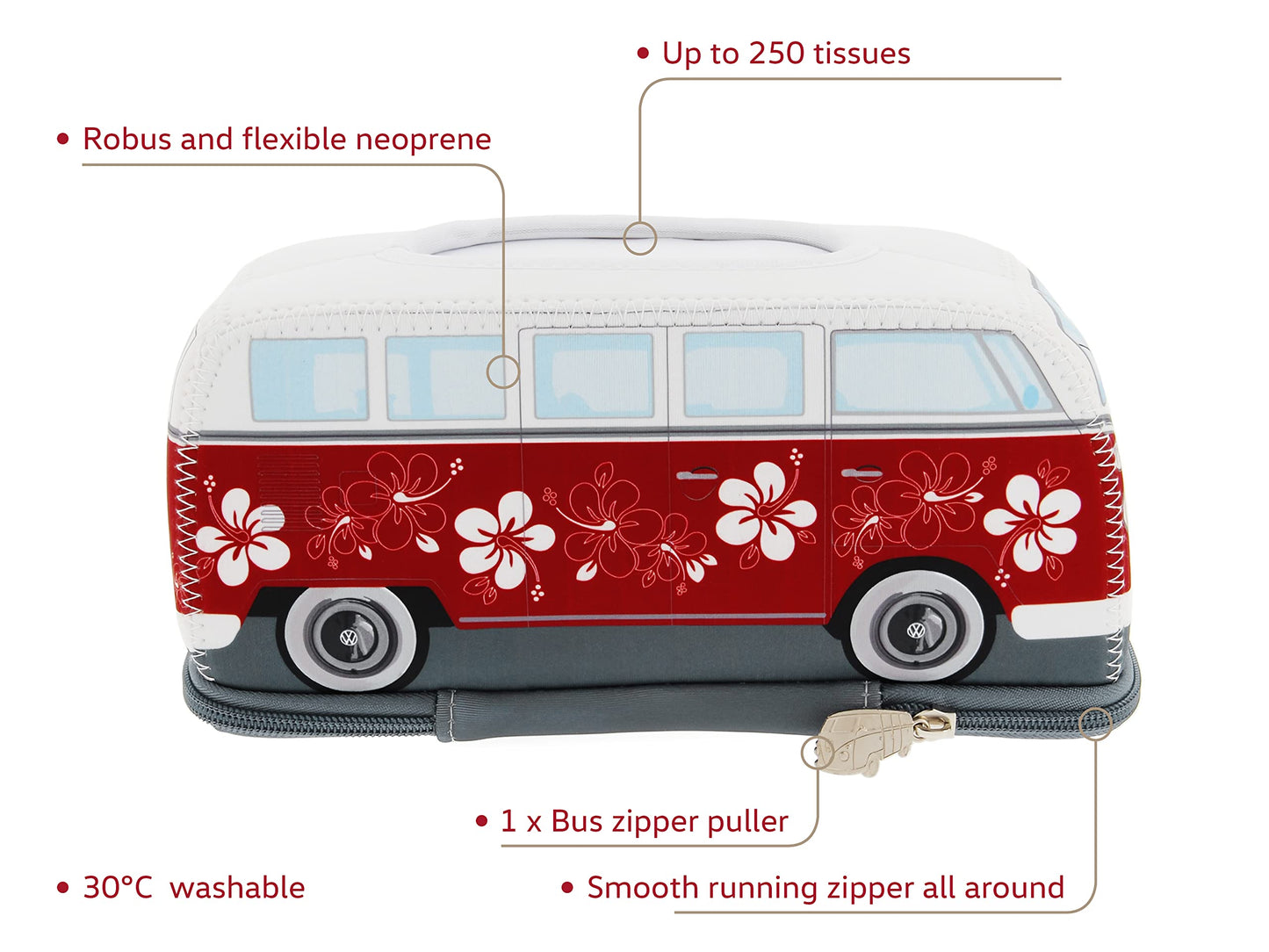 Dispensador pañuelos VW – Espíritu hippie sobre ruedas